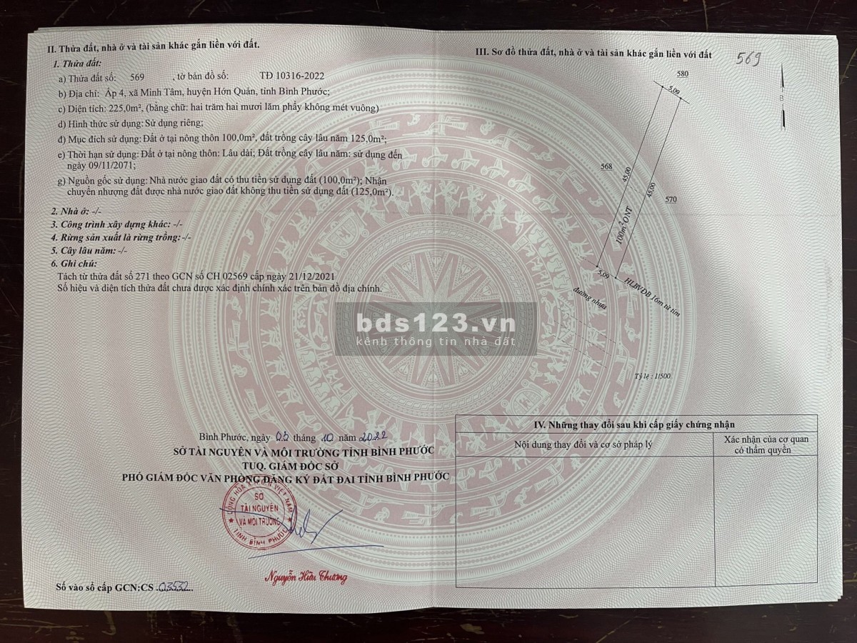 Bán đất có thổ cư 225m2 đường nhựa ĐT752 đi làm đến KCN chỉ 10 phút giá 380tr