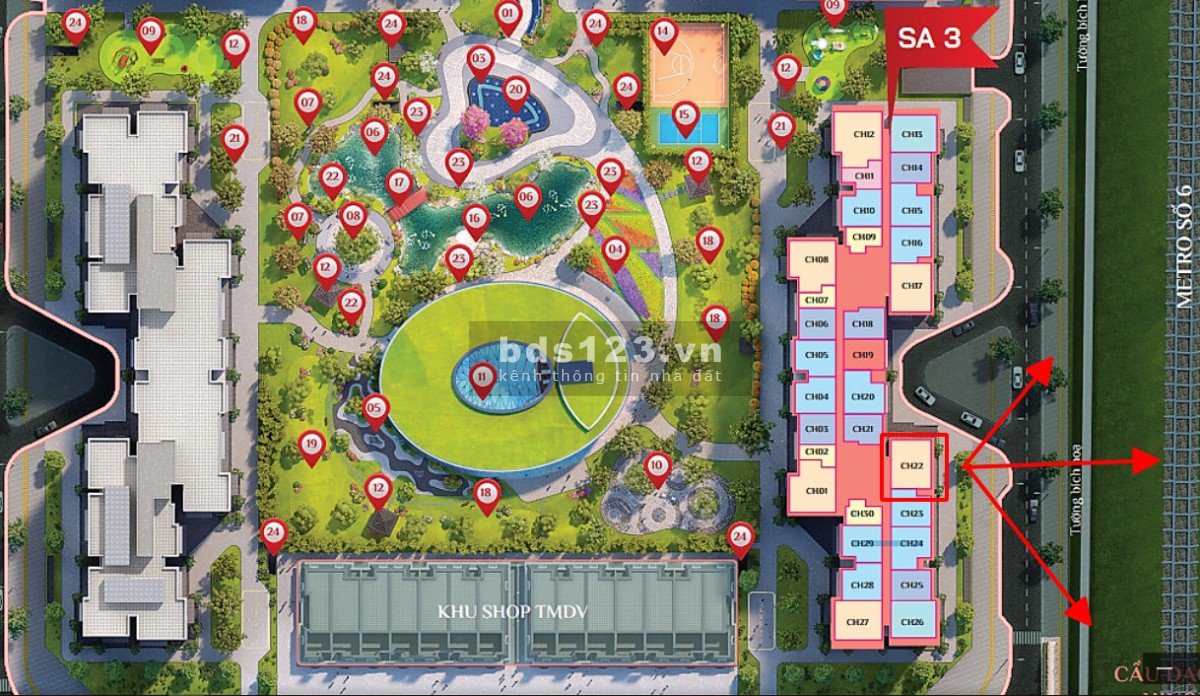 Chiết khấu 19% căn 3PN 81m tầng 15 hướng ĐN tại Vinhomes Smart City giá 3.6 tỷ