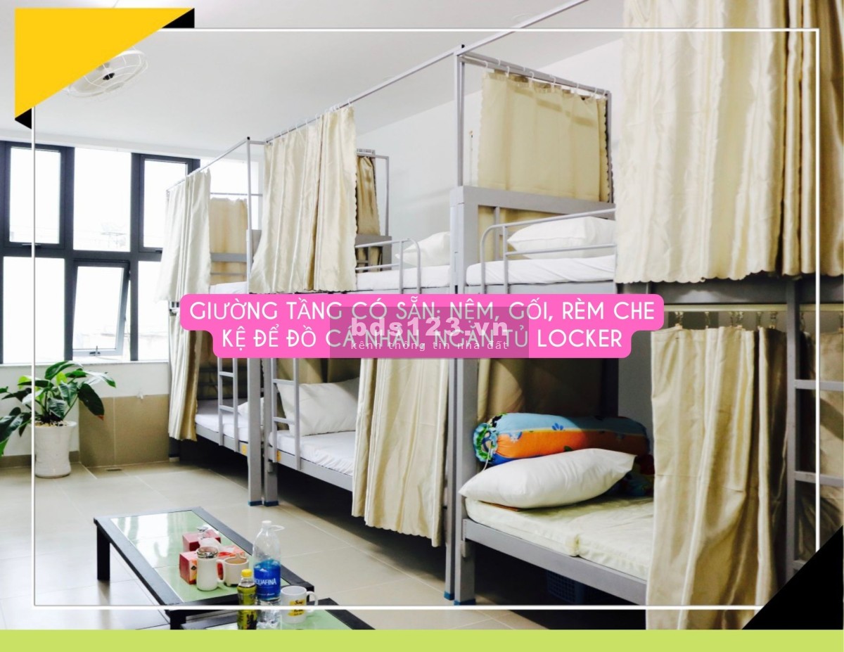 Ký túc xá ĐH Văn Lang cs3, trọn gói 1.55tr không phát sinh thêm, đầy đủ nội thất, an ninh, sạch sẽ