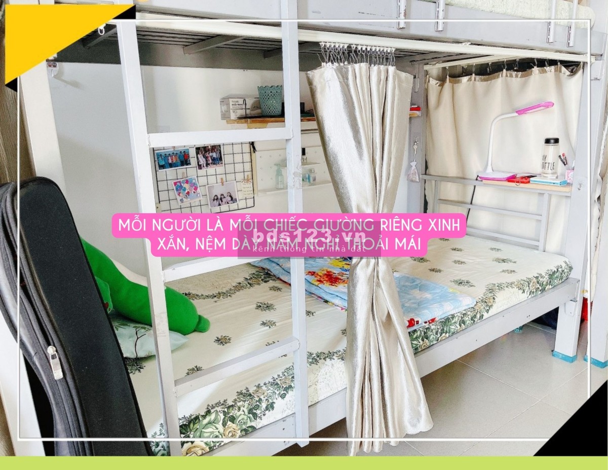 Ký túc xá ĐH Văn Lang cs3, trọn gói 1.55tr không phát sinh thêm, đầy đủ nội thất, an ninh, sạch sẽ