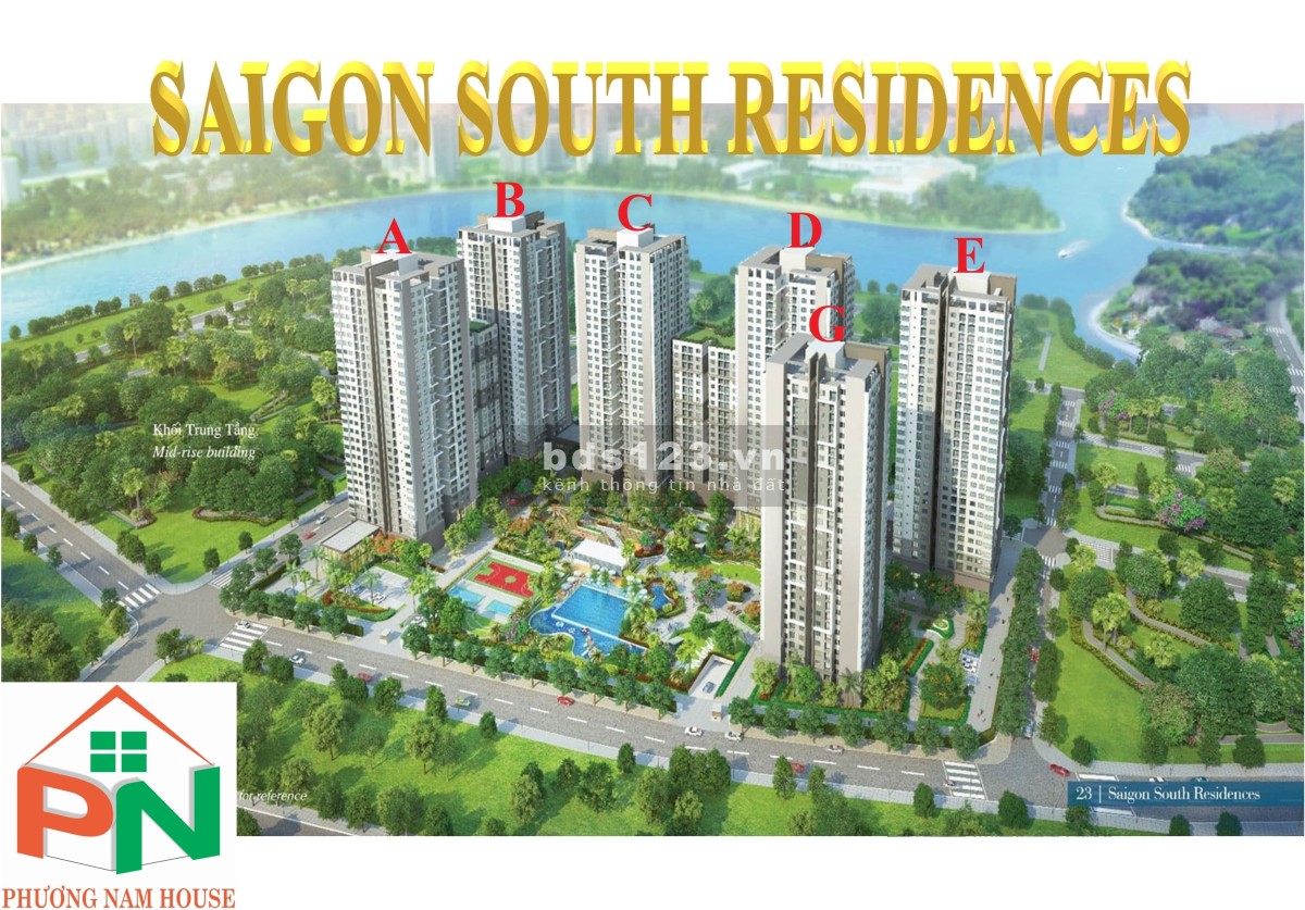 Cho thuê căn hộ cao cấp saigon south 2pn- 75m2- cho thuê 14 triệu