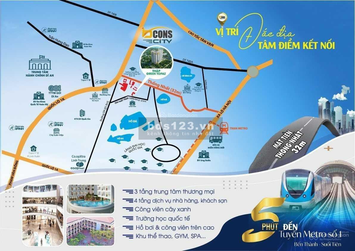 Chỉ từ 1,65 tỷ/căn 2 phòng ngủ 2WC. Chiết khấu 7.3%. Ngân hàng hỗ trợ 70% miễn gốc lãi