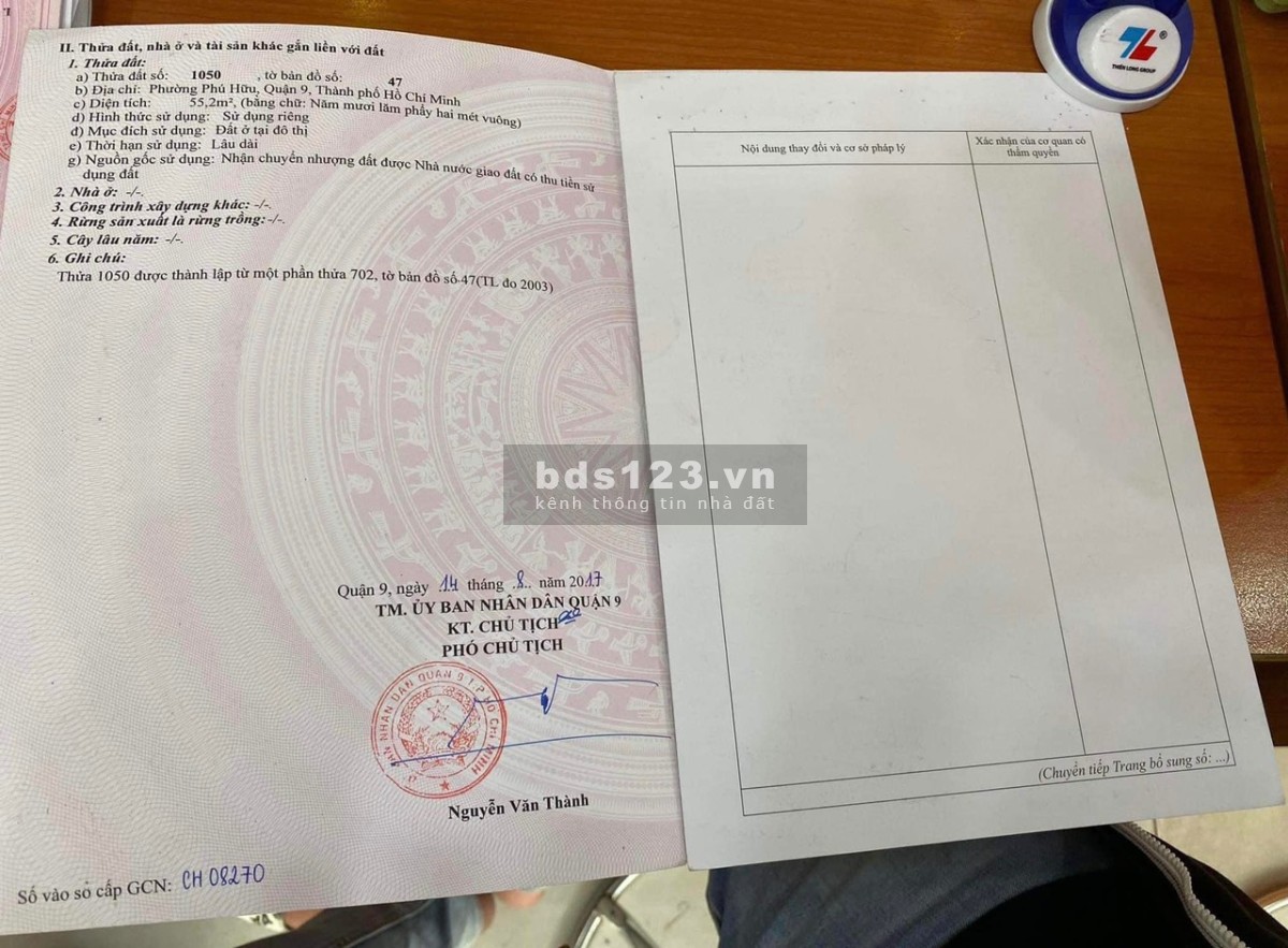 Bán đất Hẻm xe hơi đường 970 Nguyễn Duy Trinh Tp Thủ Đức