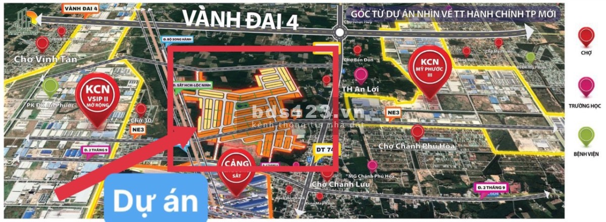 Bán đất nền KCN Vsip2 thị xã Bến Cát Bình Dương chỉ 480Triệu/nền