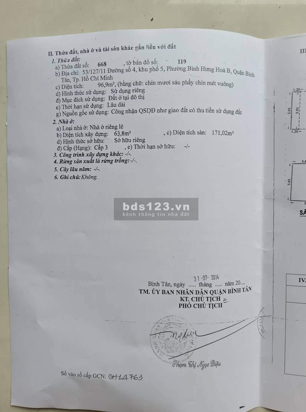 Bán nhà 3 lầu hẻm xe hơi đường số 4 Bình Hưng Hòa B, Bình Tân