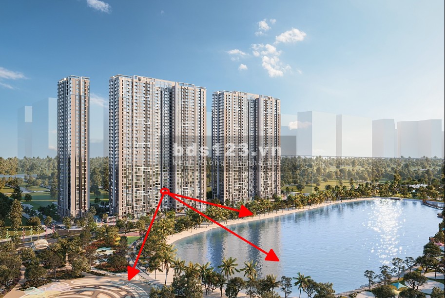 Siêu phẩm 2n2wc 59m view hồ tòa B Masteri trái tim Vinhomes Smart City giá 3,37 tỷ