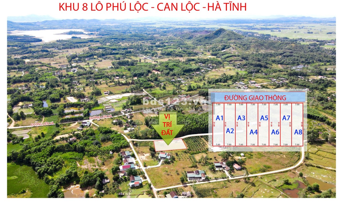 Bán đất Can Lộc giá rẻ vị trí thuận lợi giá chỉ từ 1 triệu / m2