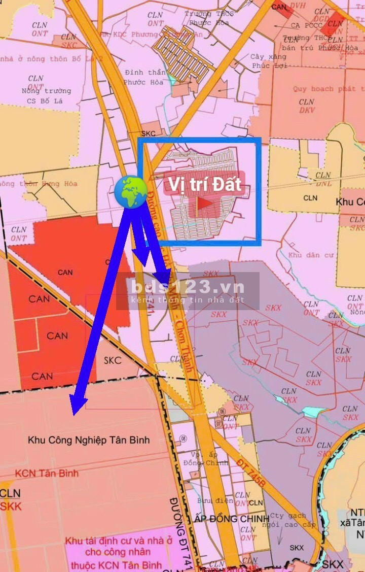 Chỉ với 348tr sở hữu ngay lô đất 80m² SHR ngay mặt tiền đường DT741 (Quốc lộ 14)
