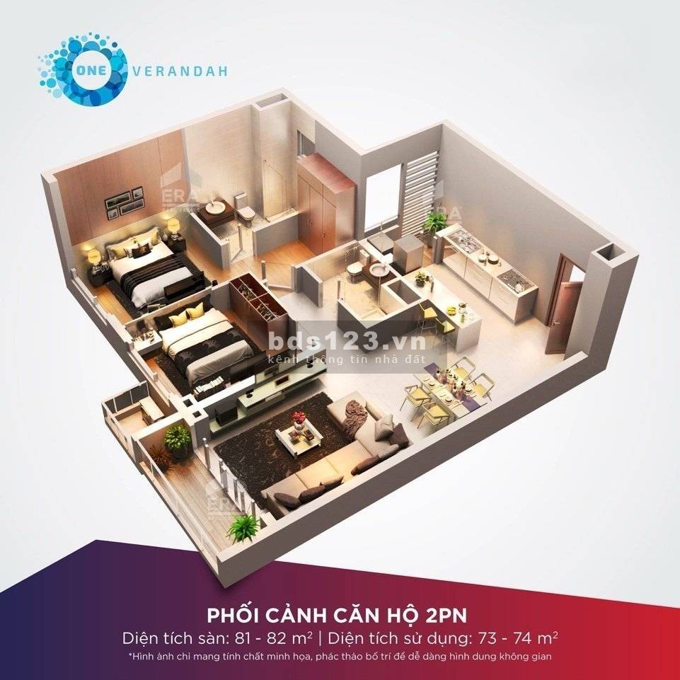 Bán Căn Hộ One Verandah Giá gốc chủ đầu tư 1PN + 1, 2PN, 3PN và Duplex view sông đẹp nhất dự án.