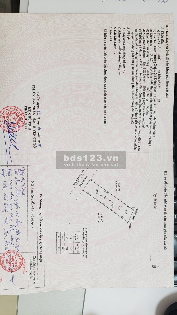 Bán đất đảo Cô Tô, mặt biển tình yêu, mặt tiền gần 9m