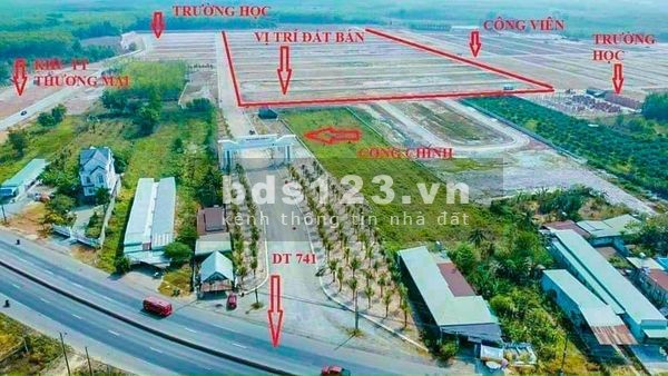 Chính chủ cần bán gấp lô đất mặt tiền đường ĐT741 Chỉ 348 triệu