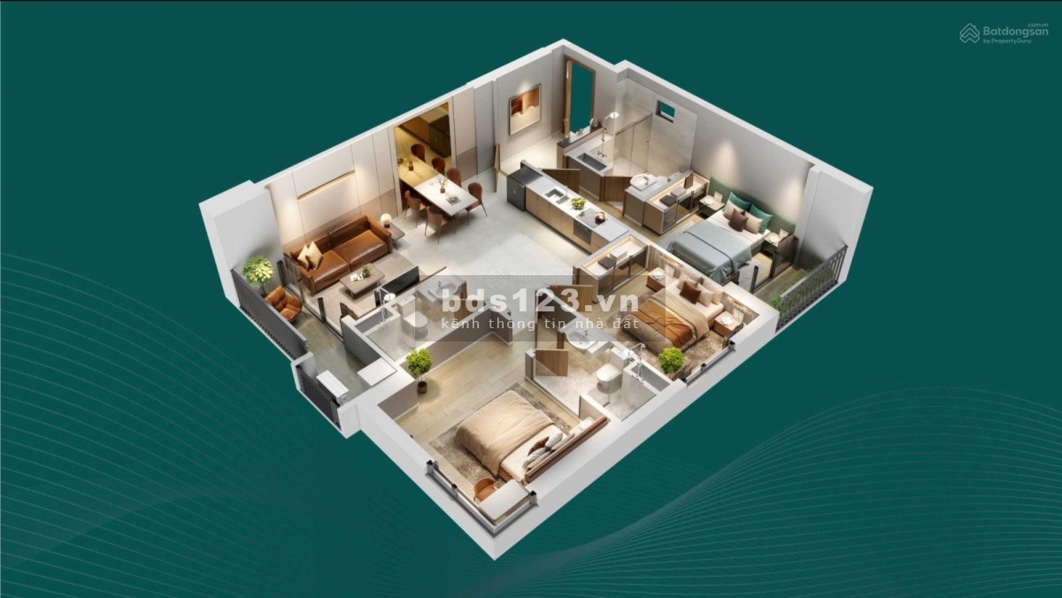 Căn hộ 3 phòng ngủ, 2 cửa vào riêng biệt thuận tiện vừa ở vừa cho thuê, cam kết thuê 408 triệu/năm.
