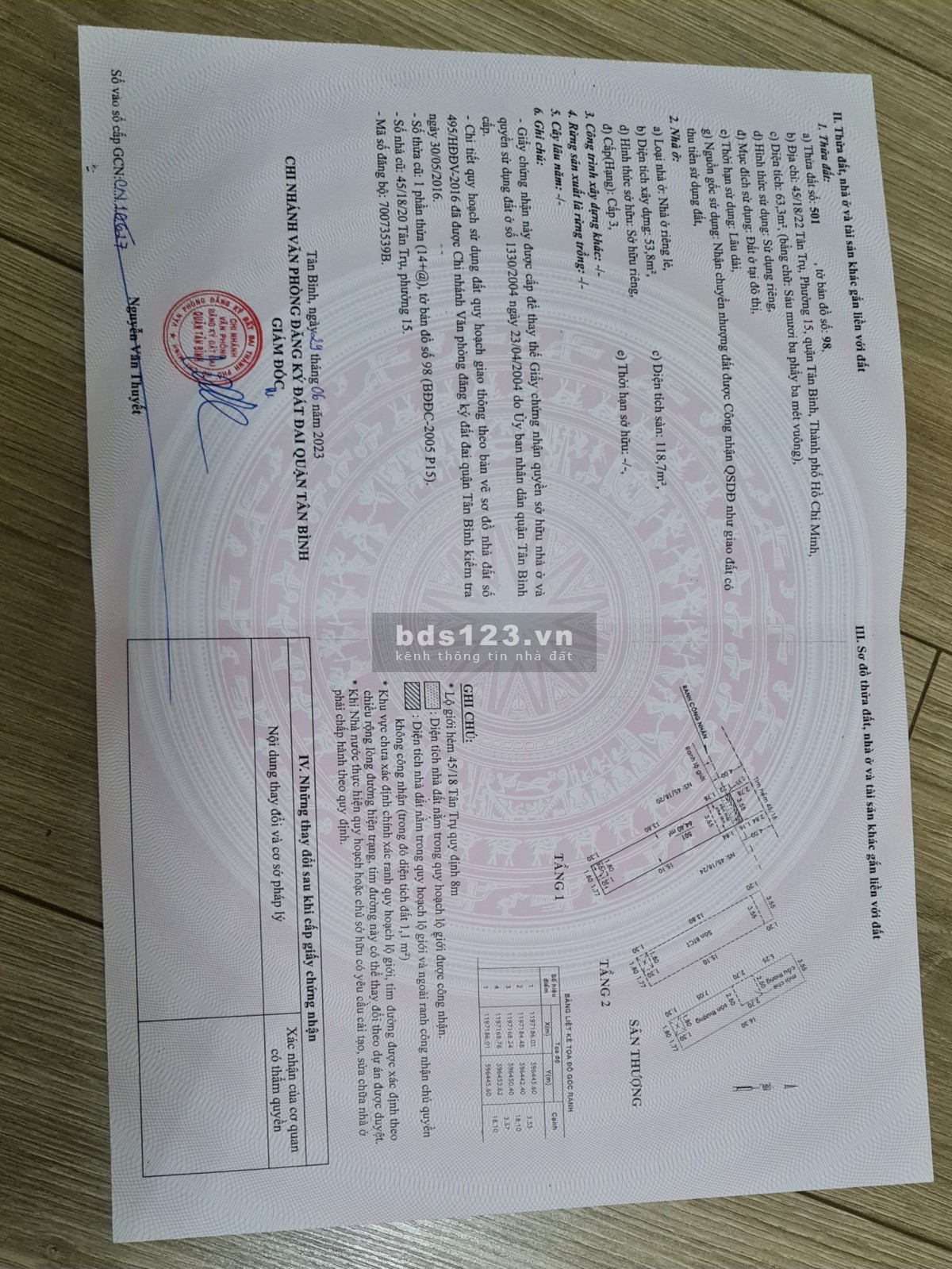 Bán nhà hẻm xe hơi đường Tân Trụ P15 Tân Bình