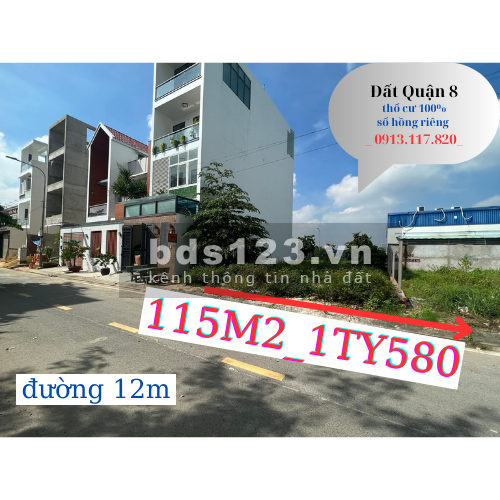 Cần bán nhanh lô đất kdc Phạm Thế Hiển quận 8.