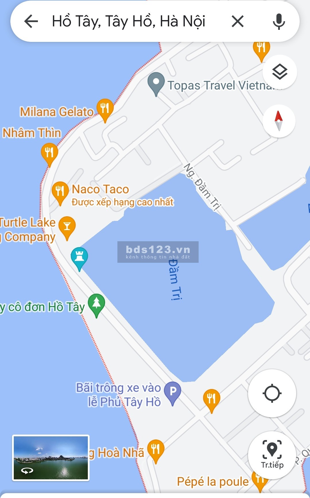 Bán 1268m2 đất sổ đỏ nhìn hồ Tây, 4 mặt thoáng.