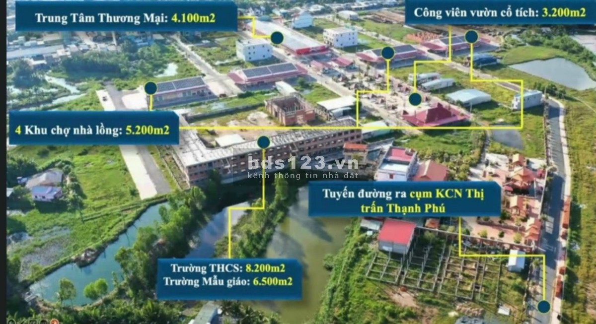 Duy nhất 1 nền mặt tiền đường thủy sản trung tâm thị trấn Thạnh Phú