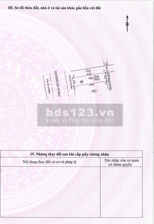 Chính chủ cần bán lô đất mặt tiền đường nhựa trục chính 17m, DT 5x20, tại KNO Nam - An Bàu Bàng