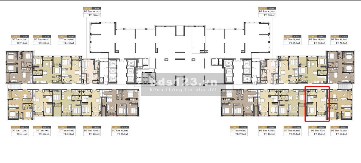 Bán căn hộ 1PN+1 46m tòa B Masteri view hồ Vinhomes Smart City giá 2.8 tỷ
