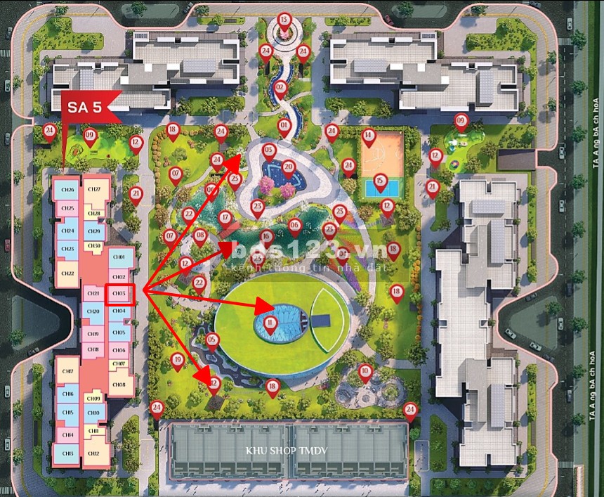 Bán căn hộ 1PN 46m view công viên Nhật hướng ĐN tại Vinhomes Smart City giá 2 tỷ