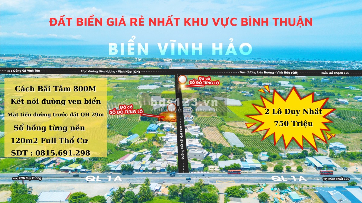 Đất biển Tuy Phong – Bình Thuận rẻ nhất VN???