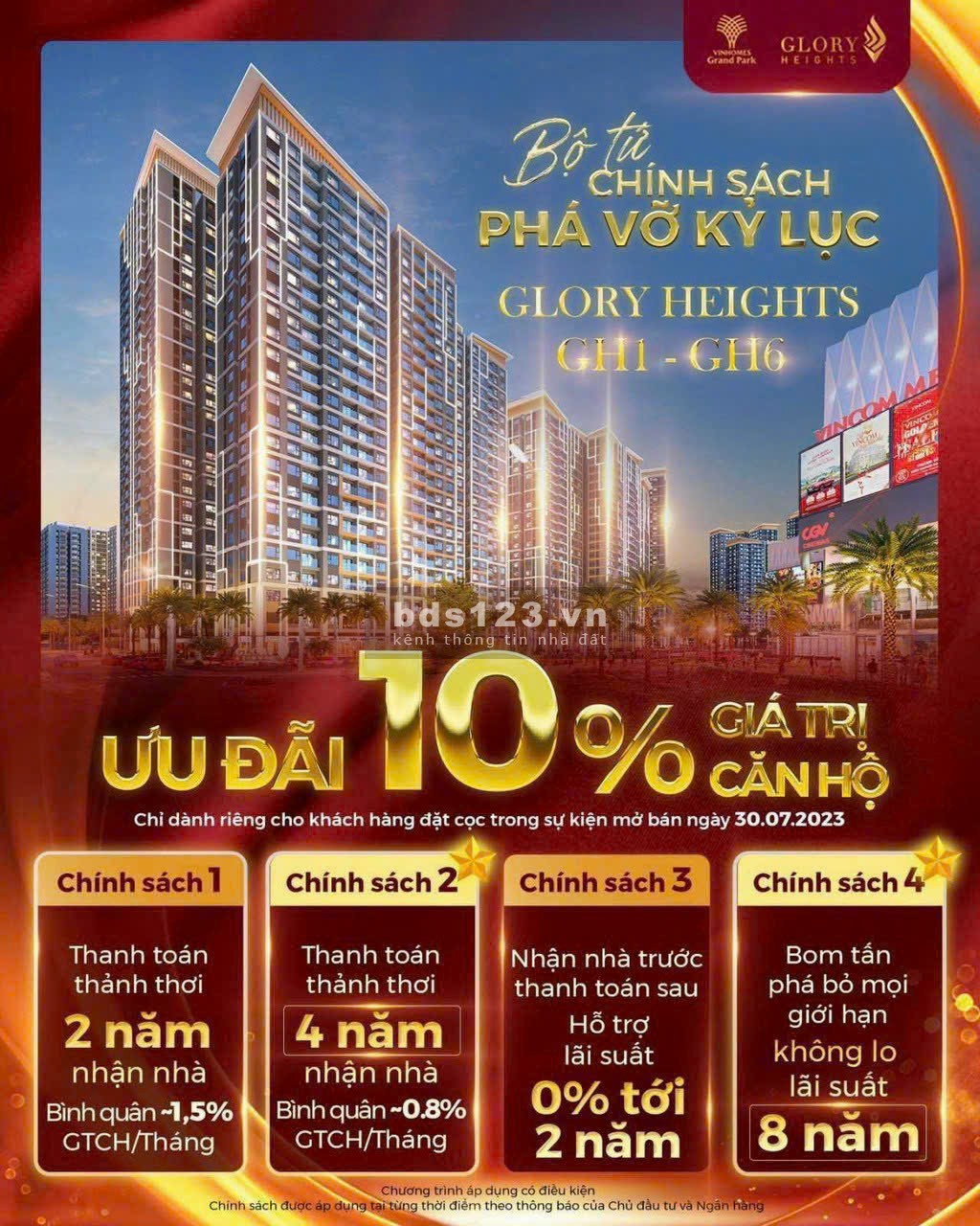 Chính thức mở bán có giá toà GH1 - GH6 góc đẹp đối diện Vincom và CV 36ha, CK10%, LH: 0917077752