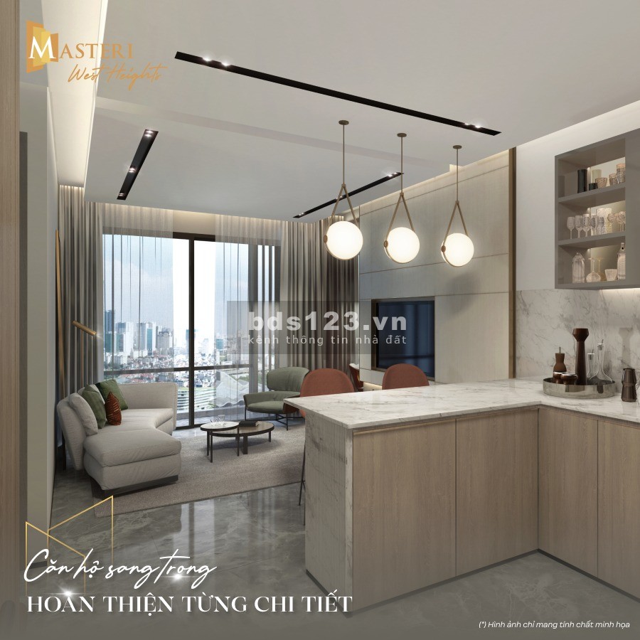 Căn 2PN 2VS tầng 20 view biển hồ tòa B Masteri Vinhomes Smart City. Căn mới CĐT giá gốc 3,62 tỷ