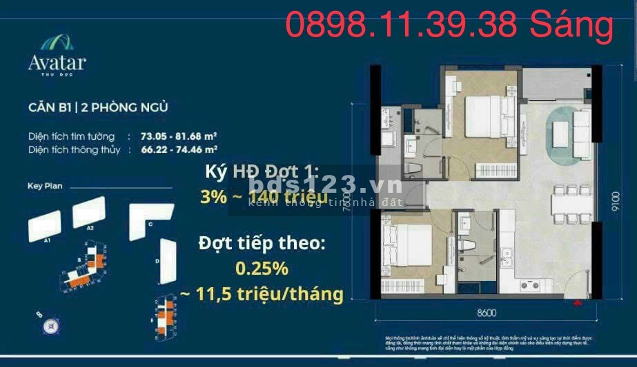 Suất nội bộ ưu đãi cuối cùng Avatar Thủ Đức chỉ 135tr PKD 0898113938