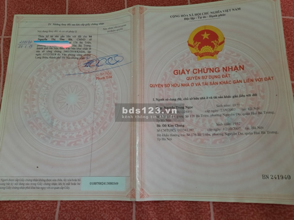 Chính chủ cần bán nhà tầng 2 số 176 Bà Triệu, Hà Nội. Giá 6.5 tỷ, có thương lượng