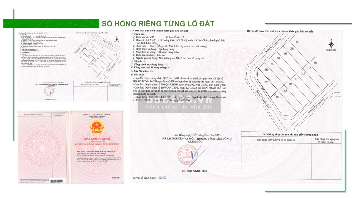 Bán đất 800tr. SHR - Full thổ cư tại xã Lộc Châu, Tp. Bảo Lộc