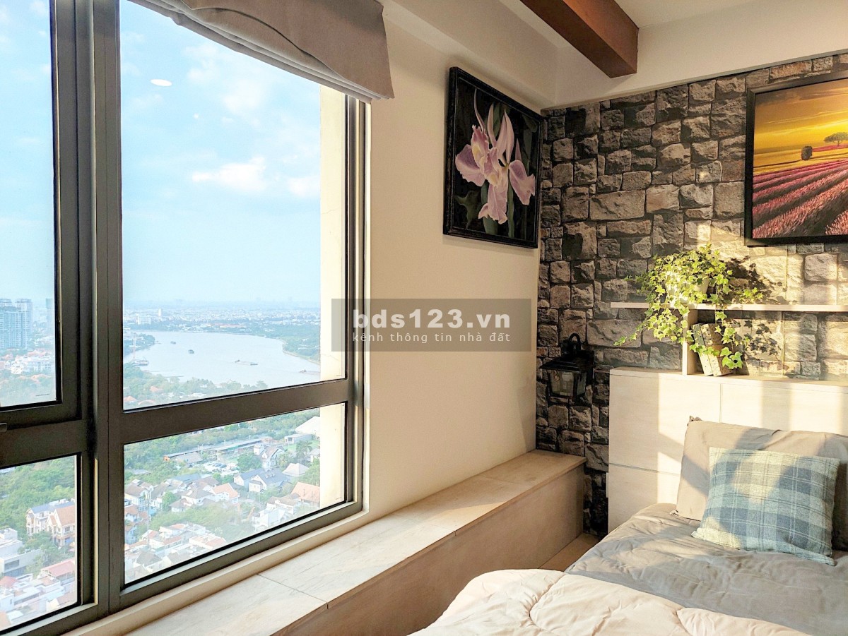 Cho thuê căn hộ Masteri - 3PN - View đón nắng thoáng, full sông SG - 31 triệu all in