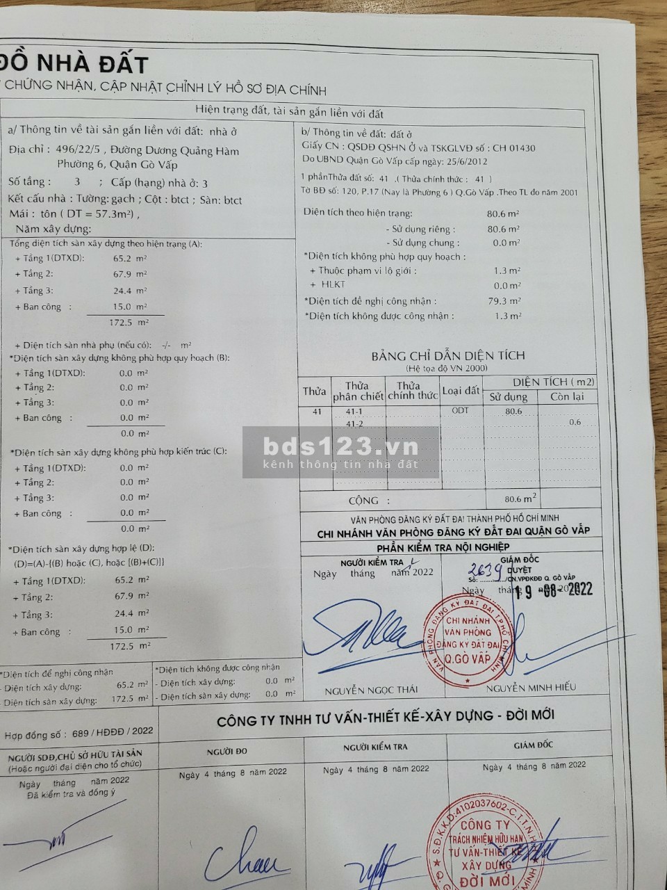 Chính chủ cần bán gấp nhà hẻm xe hơi phố Dương Quảng Hàm, quận Gò Vấp, diện tích 80m2