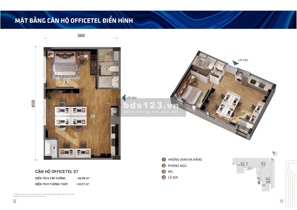 Căn hộ 2 mặt tiền liền kề Phạm Văn Đồng, tt chỉ 20% đến khi nhận nhà, bàn giao Full nội thất