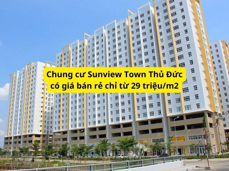Chung cư Sunview Town có giá bán rẻ chỉ từ 29 triệu/m2