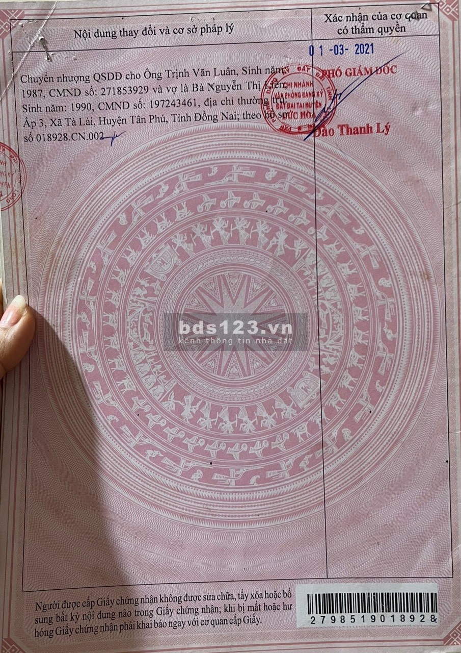 Bán đất thổ cư 125m2 ngay trung tâm thị trấn Đức Hòa Long An