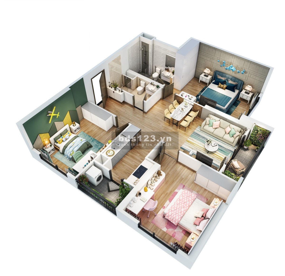 Bán căn hộ khu vực Mỹ Đình căn 3PN ban công Đông Nam vốn 1,1 tỷ tại Vinhomes Smart, nhận nhà ngay