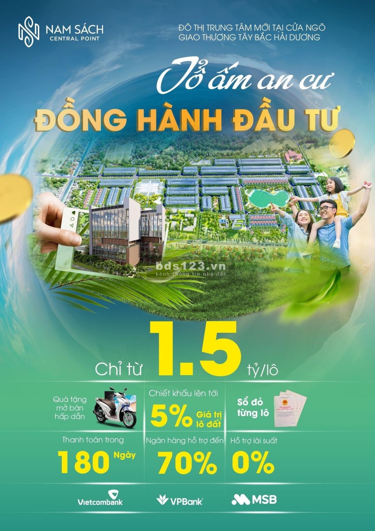 Mở bán đất nền dự án Tây Nam Sách Central Point mới ngày 1/8/2023
