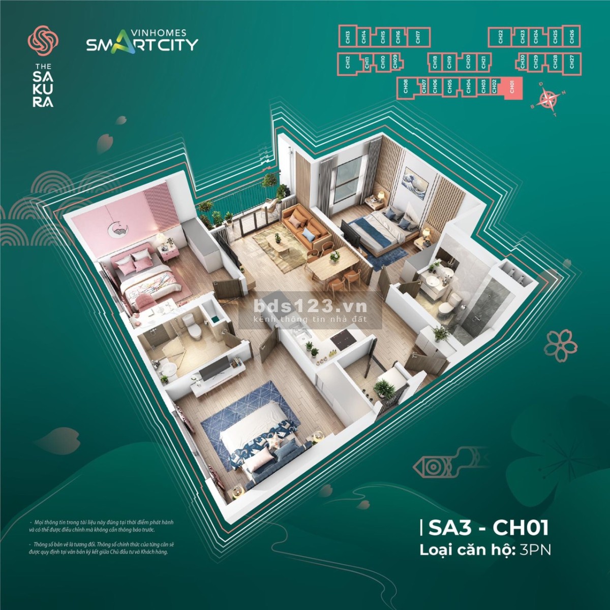 Bán gấp 3PN 89m giảm 20% giá ở ngay, view siêu đẹp tại Vinhomes Smart City giá 3,6 tỷ