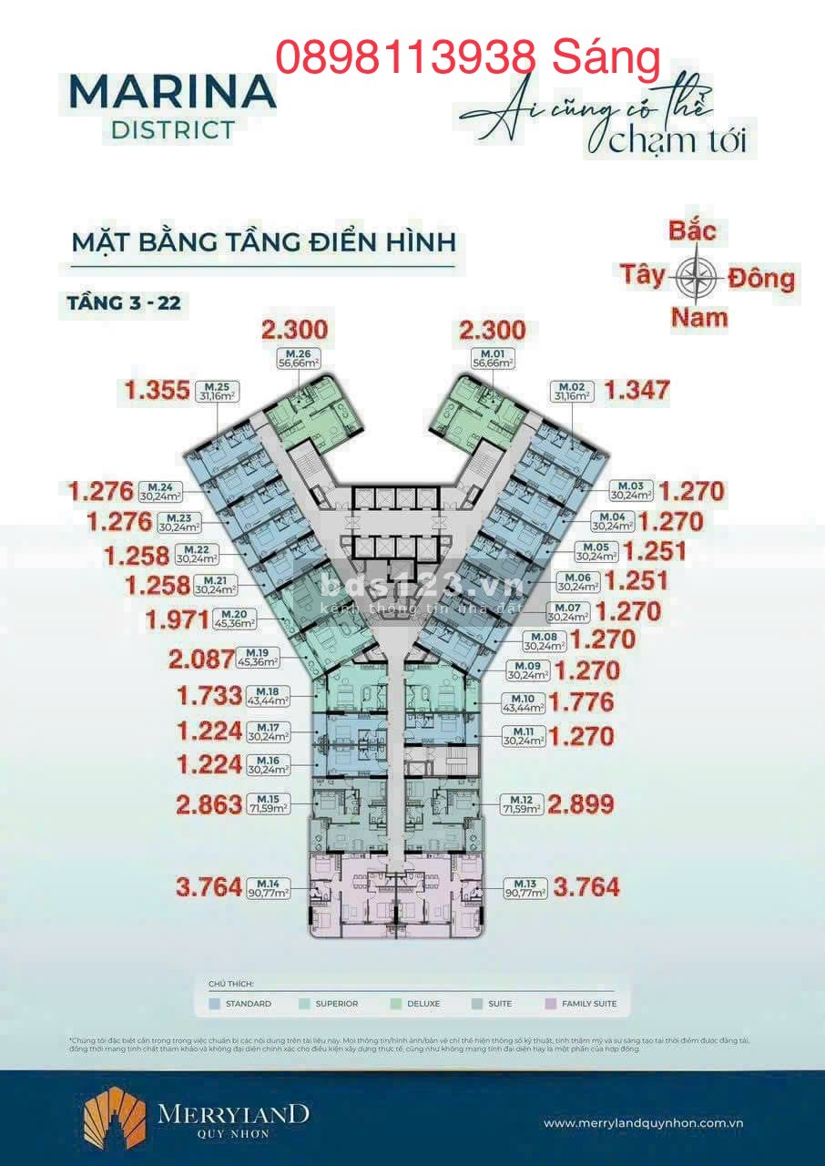 Căn hộ mặt tiền biển chỉ 190 triệu sỡ hữu chuỗi tiện ích 5 sao MerryLand Hưng Thịnh PKD 0898113938