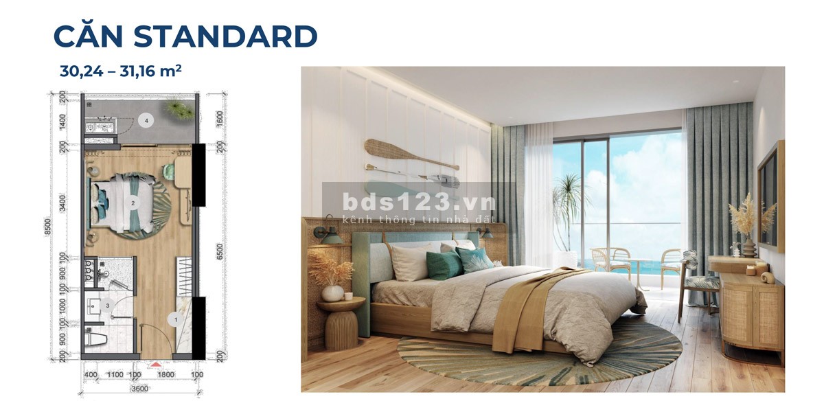 Căn Hộ Biển liền kề trung tâm thành phố độc nhất việt nam gia chỉ 1.2 tỷ/căn