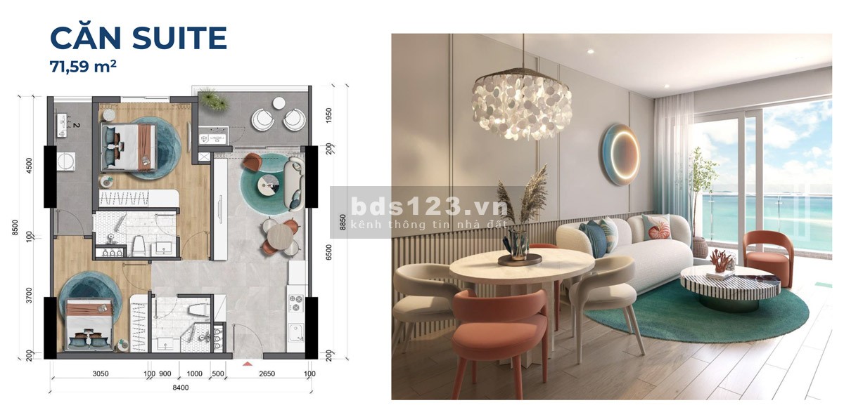 Căn Hộ Biển liền kề trung tâm thành phố độc nhất việt nam gia chỉ 1.2 tỷ/căn