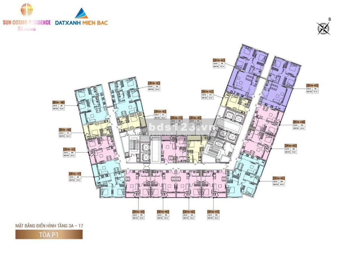 Căn 3PN tầng 25 view biển Mỹ Khê diện tích 99m2 giá đầu tư chỉ từ 2,1 tỉ