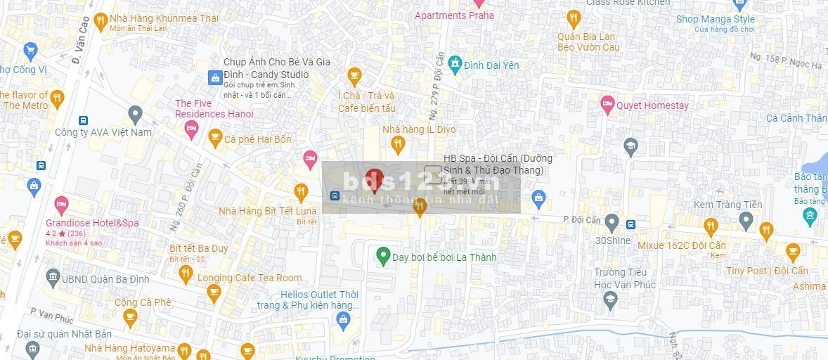 Chính chủ cho thuê nhà văn phòng phố Đội Cấn, ô tô đỗ cửa, sân để xe máy, DT 80m2 x 4 tầng, giá 45tr