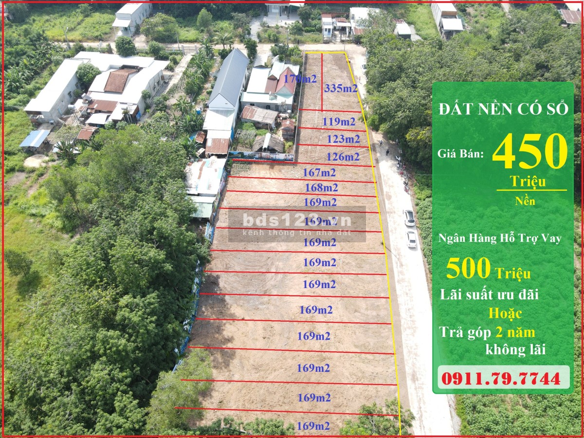 Bán đất có sổ ở đô thị, ngay KCN lớn nhất Bình Dương, giá 450 triệu/ nền thổ cư, cho trả góp 2 năm