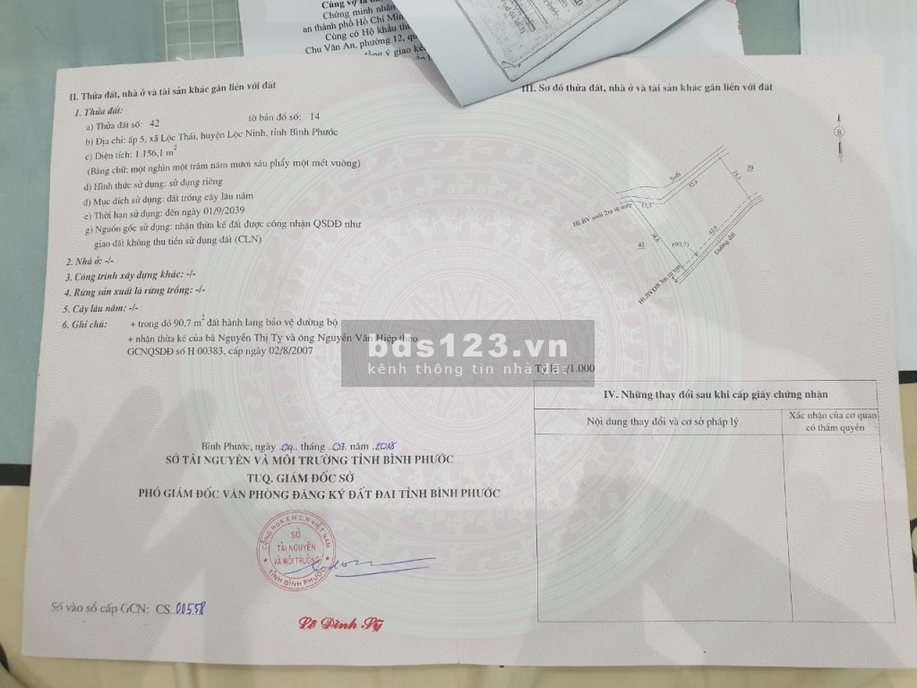 Bán đất giáp Thị Trấn Lộc Ninh, Bình Phước - Giá rẻ nhất thị trường