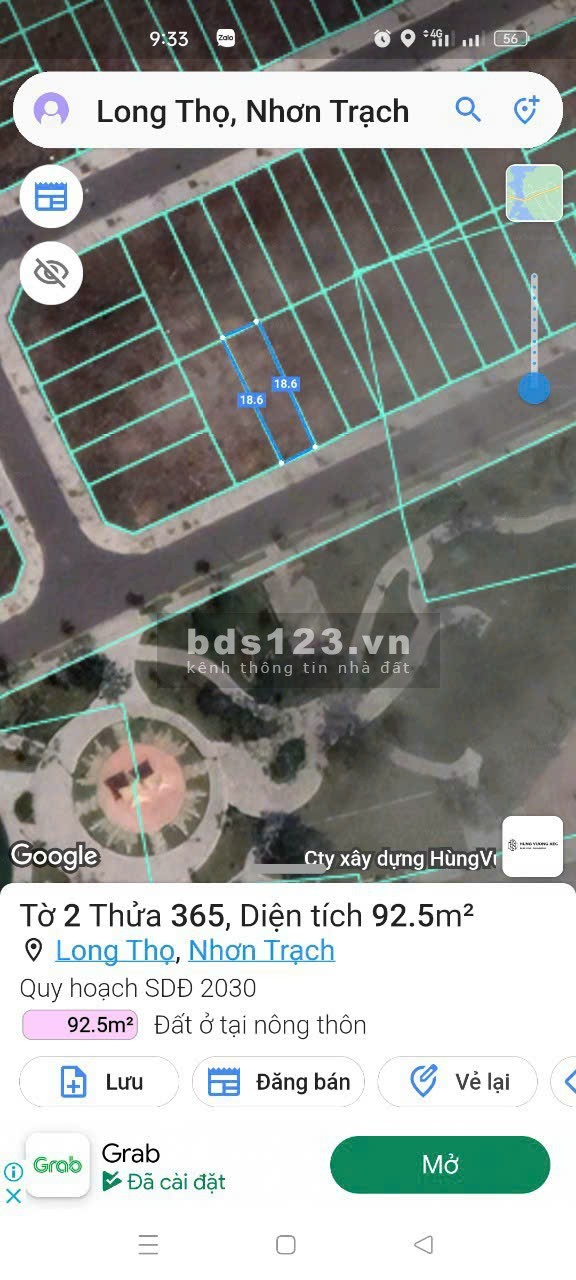 Nền Tiến Lộc đối diện công viên cây xanh, khu vui chơi