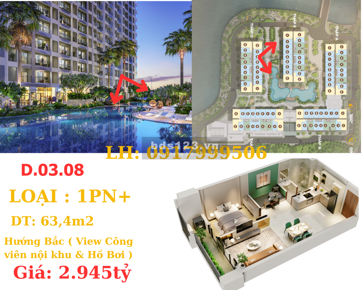 Bán căn hộ Ven sông quận 9, trả 860 triệu đến nhận nhà, không vay