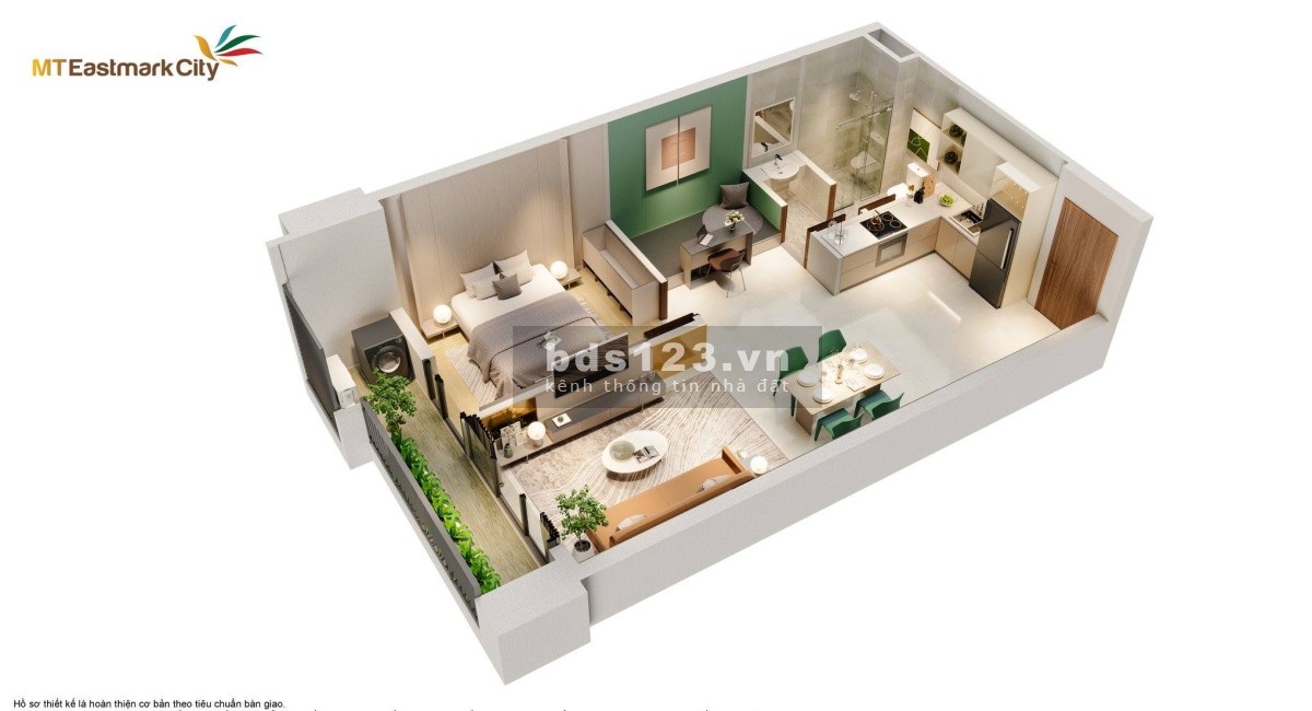 Bán căn hộ 860 triệu sở hữu ngay căn hộ 2 phòng ngủ The Hyrid, quận 9