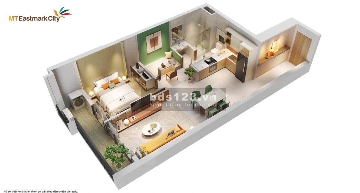 Bán căn hộ 860 triệu sở hữu ngay căn hộ 2 phòng ngủ The Hyrid, quận 9