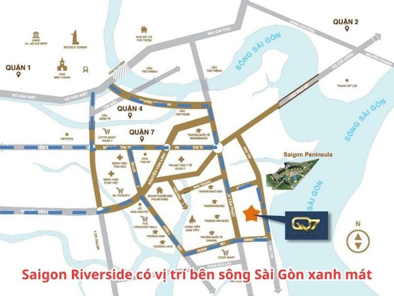 Saigon Riverside có vị trí bên sông Sài Gòn xanh mát