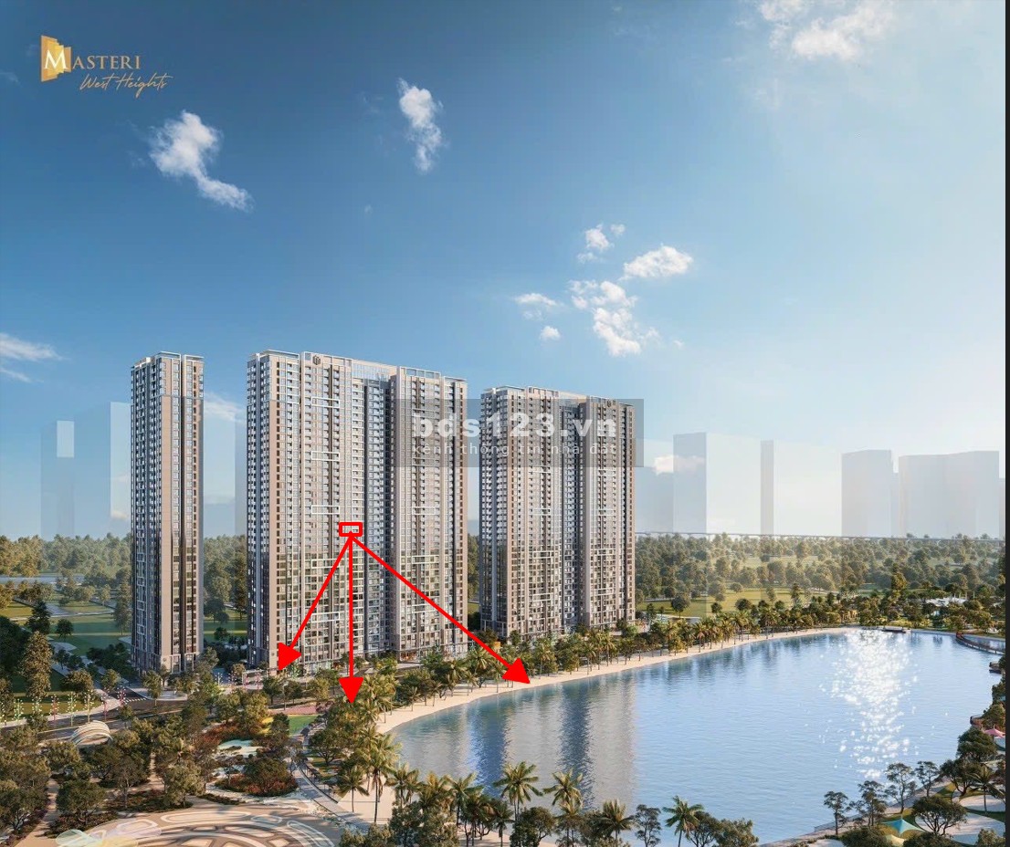Bán căn studio 35m2 tầng trung, hướng mát, view hồ cảnh quan, phân khu Masterise